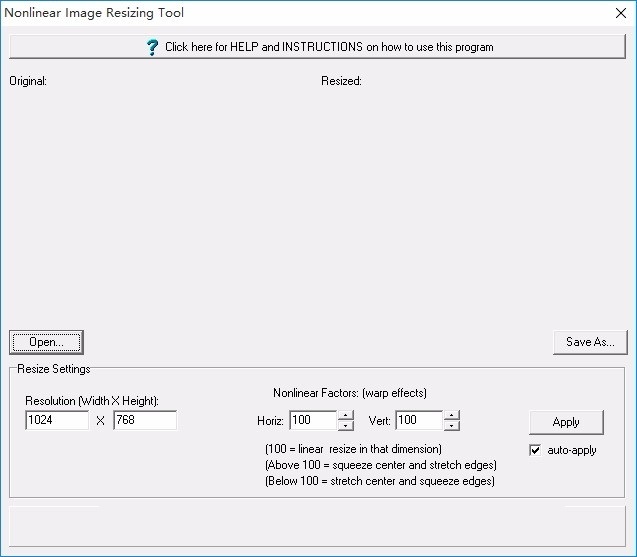 Nonlinear Image Resize Tool