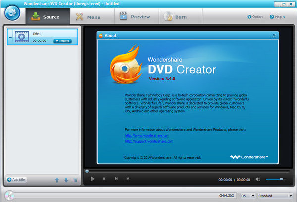 DVD光盘制作软件(Wondershare DVD Creator)